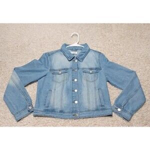 CI SONO Women's Washed Denim Jacket With Pockets Size Large